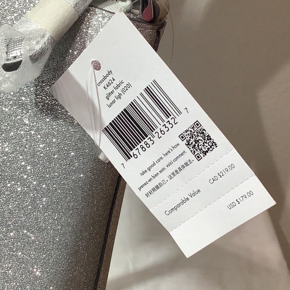 kate spade NEW - crossbody bag k4624 glitter fabric lunar ligh (020 ) - Picture 8 of 12